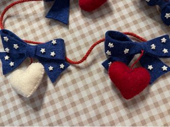 Patriotic Garland Red White Blue
