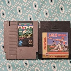 Nes Games R.b.i Baseball And 10 Yard Fight 
