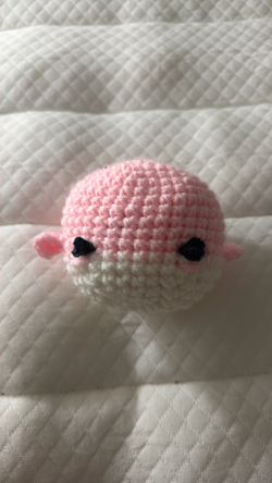 Crocheted hand-made whale