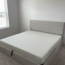 King Size Storage Bed And Mattress