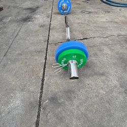 55 Pounds Bar With Weights