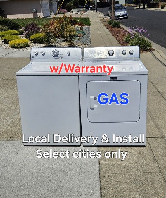Maytag Washer & GAS Dryer Set Local Delivery With Warranty