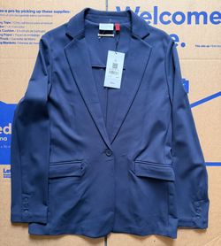 Wilson Unbound Blazer Jacket Women's Xl Navy Preppy Sporty Comfort M 