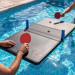 New Floating Pool Table Tennis Set with Net, Paddles and Balls