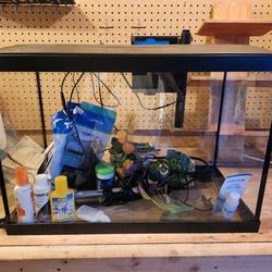 20 Gal Fish Tank And Accessories 