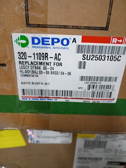 2004-06 legacy /outback right side headlamp composite