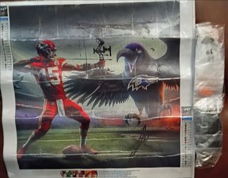 NFL Kansas City Chiefs Mahomes shooting Ravens Diamond Painting Complete KIT whatmost