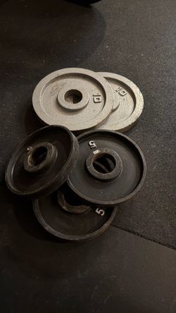Cast Iron Olympic Weight Plates Set 5lb and 10lb