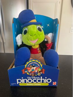 Vintage 1992 Mattel Walt Disney’s Pinocchio 13 Inch Jiminy Cricket Plush Doll