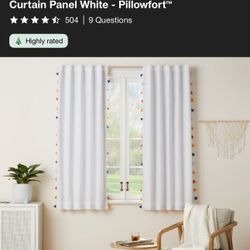 Pillow fort (target) Black Out Tassel Curtain Panels 
