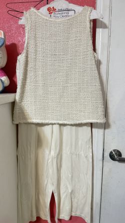 Max Studio Cream Sleeveless Top Set
