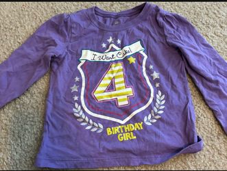 The Children’s Place Girls’ 4th Birthday Long Sleeve Shirt – Size 4T