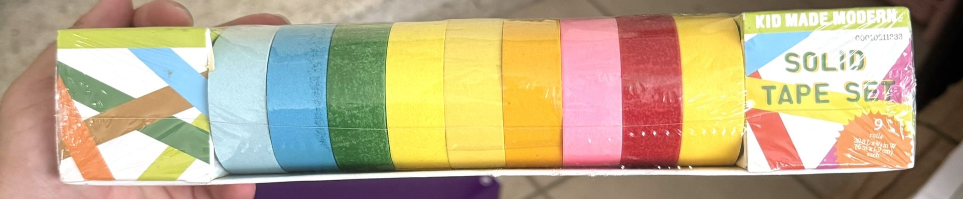 Kid made modern solid tape set of 9