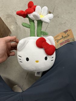 Hello kitty plush / flower pot