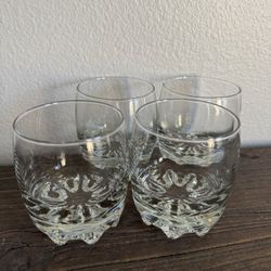 GALASSIA BORMIOLI ROCCO Rocks Glass Crystal Weighted Whiskey Glasses Set of 4