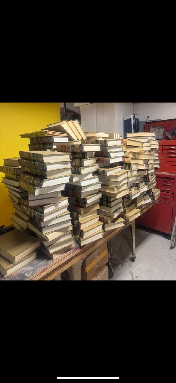 Huge bundle vintage library law books home decor