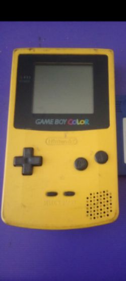 Gameboy Color With Pokemon Blue 