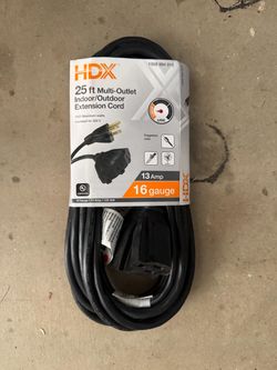 HDX 25ft multi outlet 16 gauge extension cord.