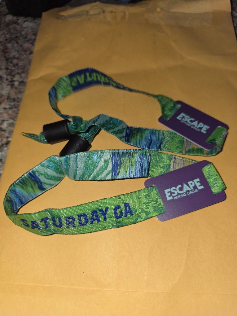 TWO GA Sat Nov. 1st wristbands for ESCAPE 2025