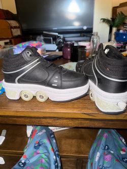 Light up shoes with skates