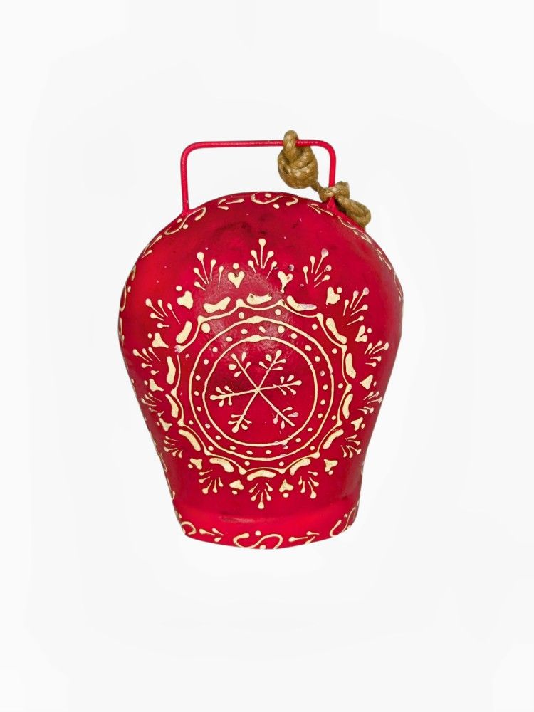 Free People Henna Treasure Bell Decorative Metal Bell with White Heart Pattern
Cow Bell