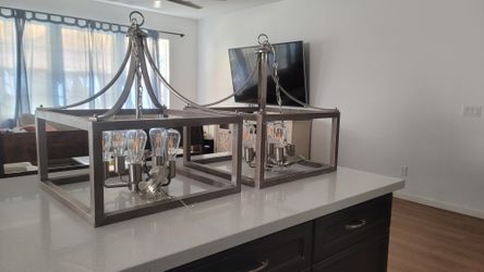 Hampton Bay Boswell Quarter Chandelier And Pendant Lights