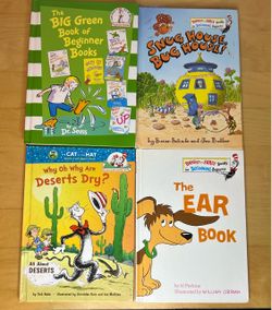 Dr. Seuss Beginner Books Lot: The Big Green Book, Snug House Bug House, Why Oh Why Are Deserts Dry?, The Ear Book