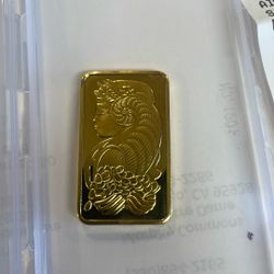 1oz gold Pamp Lady Fortuna with receipt