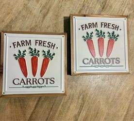 Garden sign “fresh carrots”