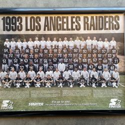 1993 Vintage LA Raiders Poster: LA Raiders Team Picture/Poster