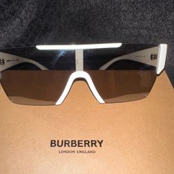 White Burberry Glasses 