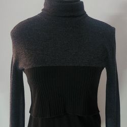 New  Lacoste Gray & Black Sweater.  