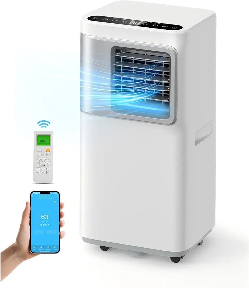 Portable Air Conditioners 16,000 Btu AC Unit 5 in 1 Wifi Smart Air Conditioner with APP, Fan & Dehum