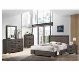 4- Pc Bedroom set Dresser,Mirror Nightstand (1) Queen size bed frame Not including Mattress and Box Sp