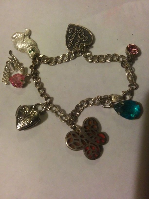Stamped Italy 925 Charm Bracelet