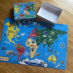 World Map Floor Puzzle 