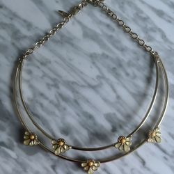 Yellow Flower Necklace 