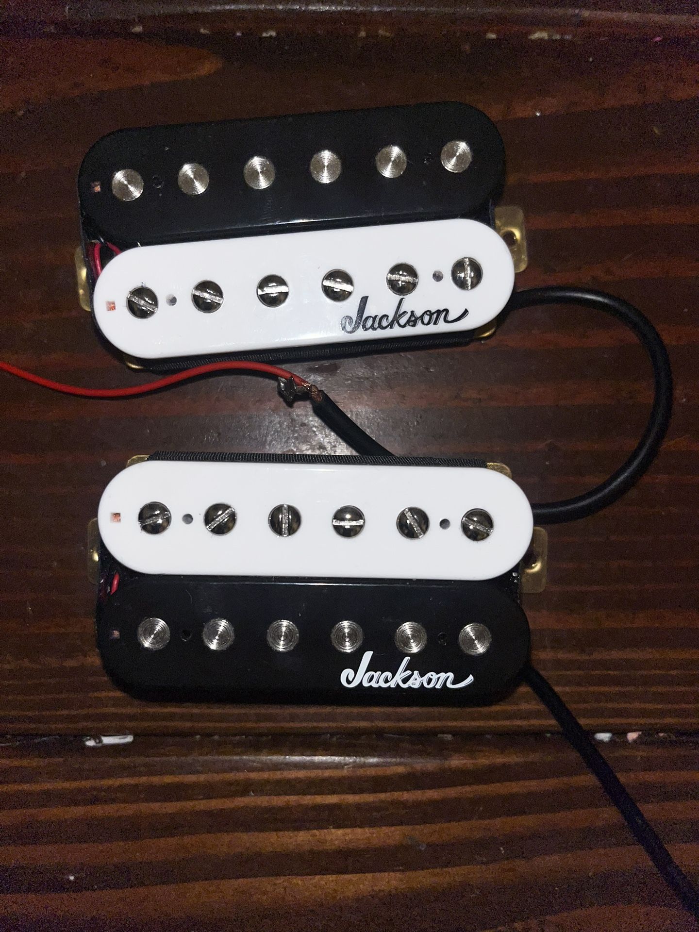 Jackson “Belcat” High Output Humbuckers Guitar Pickup Set Zebra Coil