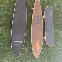 Longboard And Skateboard. 