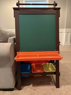 KidCraft Easel with Dry Erase Board, Chalk Board