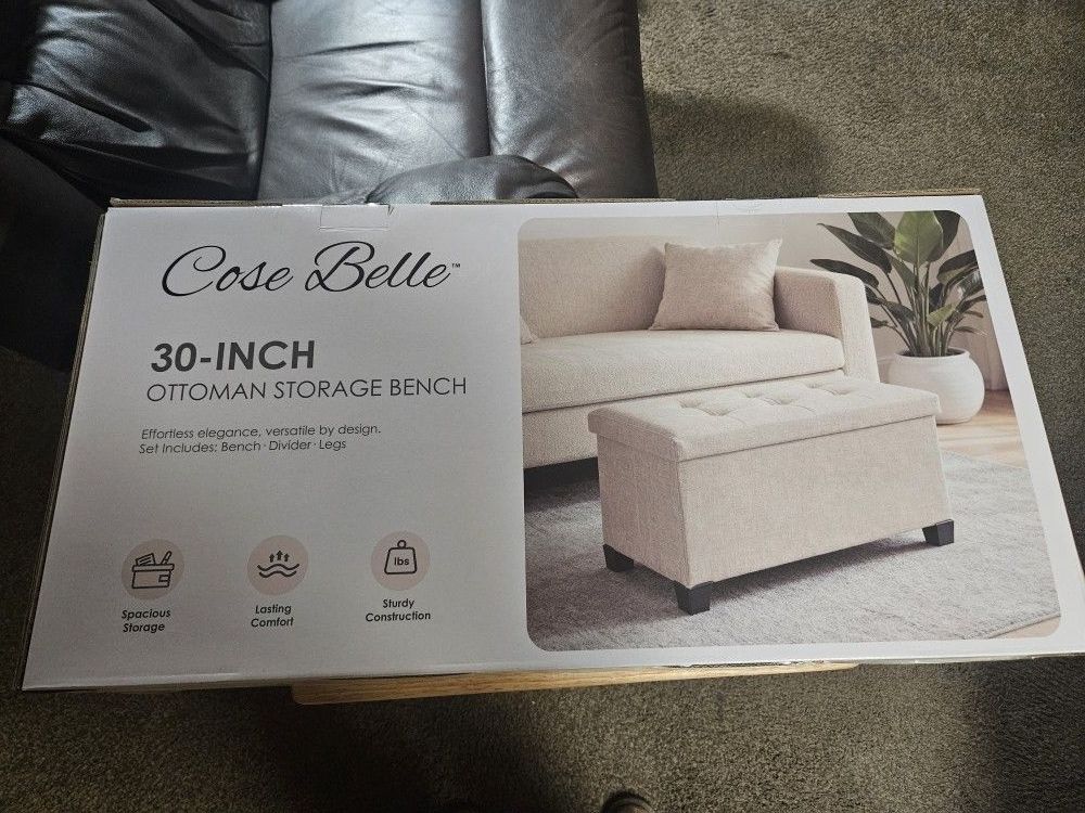 Ottoman Storage Bench 30"