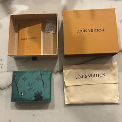 Louis Vuitton Slender Wallet Golf Green M14878 With Box