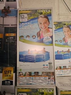 New Pool / Alberca 12ft x 30in Metal Prism Frame + Pump and Filter included 🔥