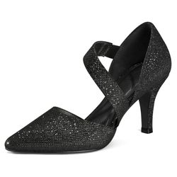 NEW! Size 8.5W Mysoft Black Glitter Pointed Toe Low Stiletto Heel Dress Pump Shoes
