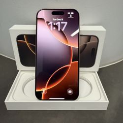 IPhone 16 Pro  128 GB. Pristine Condition Like New Open Box. Unlocked Use Any Carrier Hablo Espanol.
