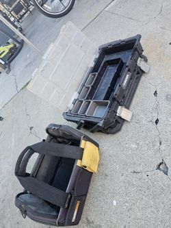 Husky Tool Box Toolbox Chest and TOUGHBUILT Tool TOTE Holder Tray for Tools