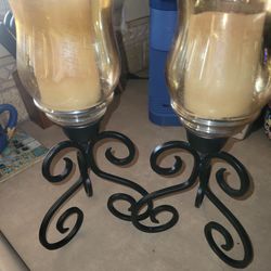 2 scone candle holders