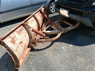 Durable steel snow plow blade with mounting frame
