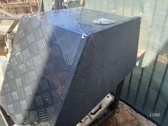 Black Checker Plate Ute Tool Box