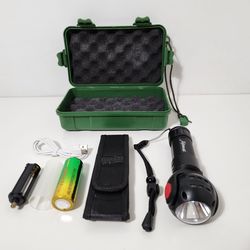 T6+COB LED Strong Light Flashlight Head 360° Free Rotation W/ Magnet Work Light